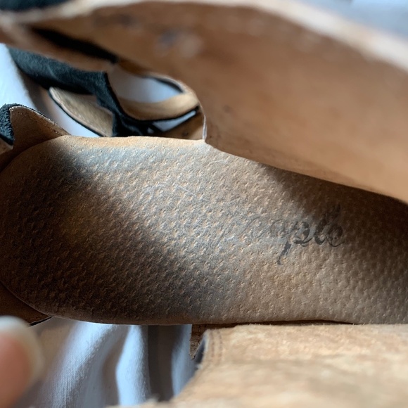 Free People gray & black 'Amber Orchard wooden heel Clogs' - Picture 9 of 10